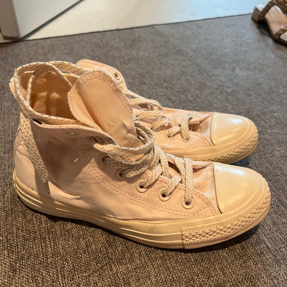 Converse Light Pink High-Top Sneakers